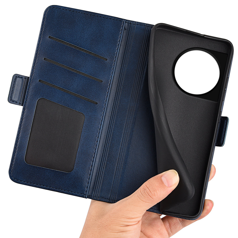 For OnePlus 11 5G Calf Texture PU Leather Phone Case Dual Magnetic Clasp Protective Cover with Stand Wallet For OnePlus 11 5G Calf Texture PU Leather Phone Case Dual Magnetic Clasp Protective Cover with Stand Wallet